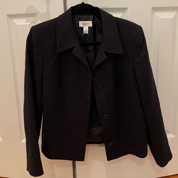 Talbots Wool Navy Tailored Blazer - Picture 4 of 12